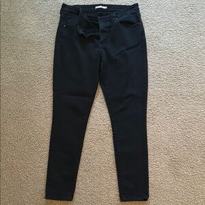 Levi's Black Skinny Jeans Solid Denim